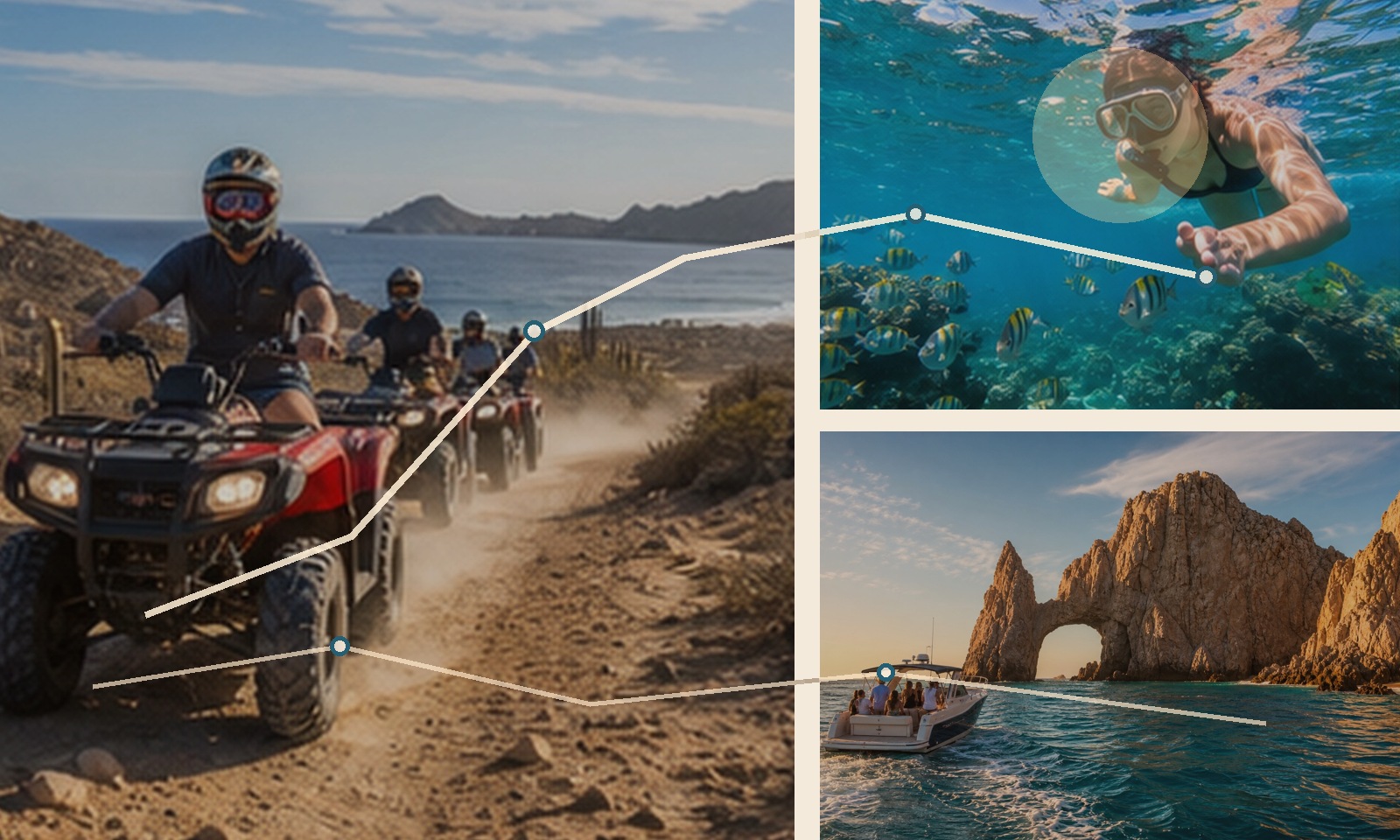 Baja desert and coast collage